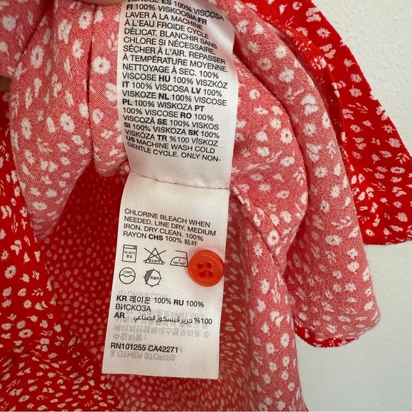 & Other Stories Viscose Ditzy Floral Button Mini Dress Small - Picture 7 of 7